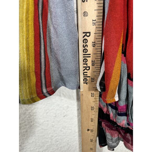 Anthropologie Blank London Miranda Peasant Blouse XXS Multicolor Striped Viscose - Picture 4 of 9